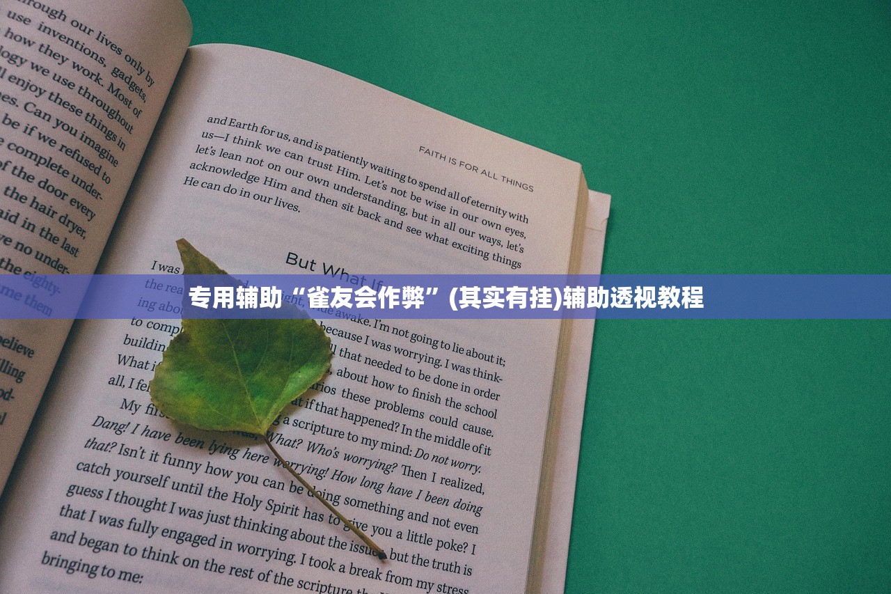 专用辅助“雀友会作弊”(其实有挂)辅助透视教程